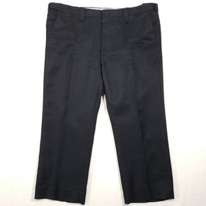 Circle S Dress Pants Mens 44 Black Straight Leg Flat Front Polyester Western